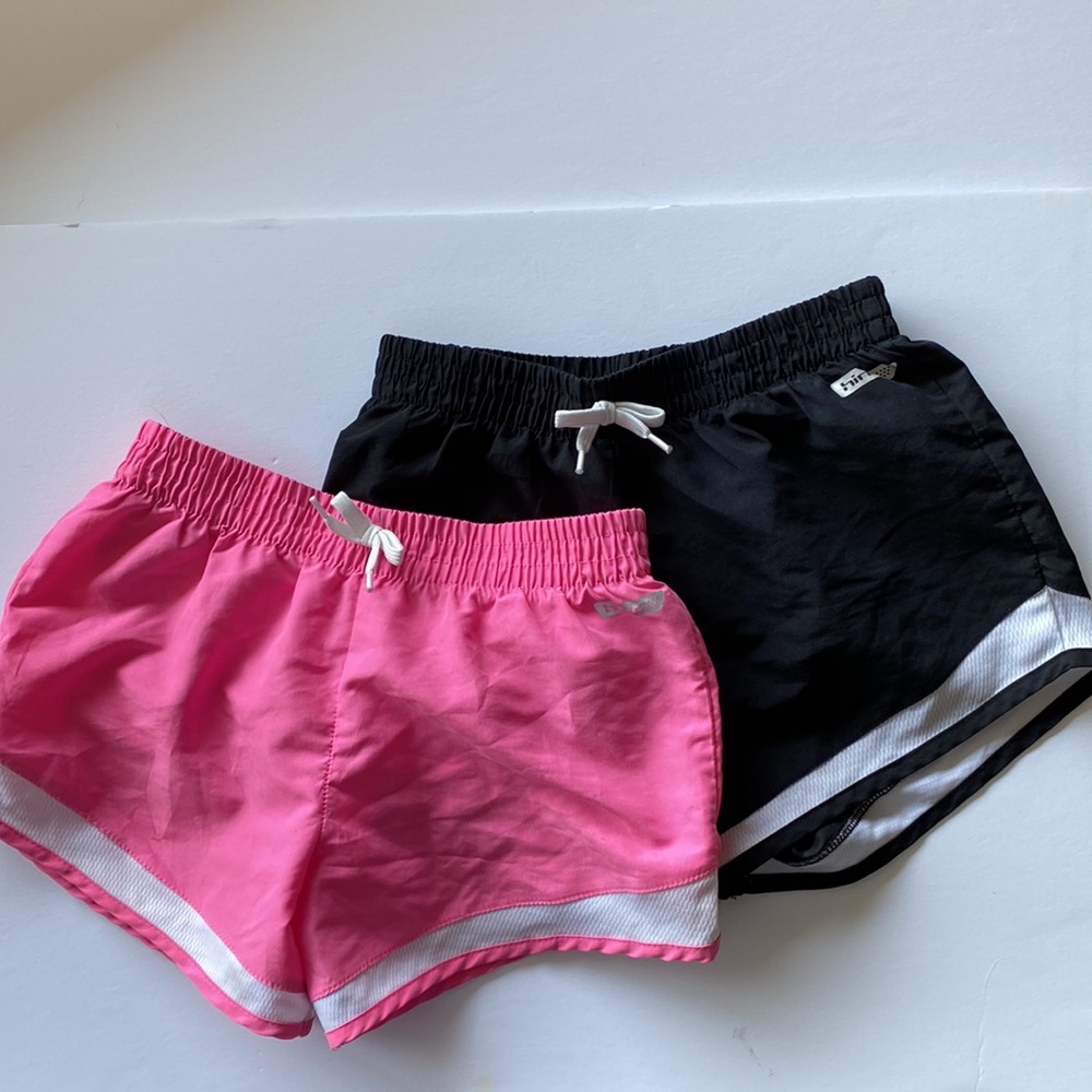Hind Athletic Shorts - Lot of TWO - Black & Pink - Size 10 / 12